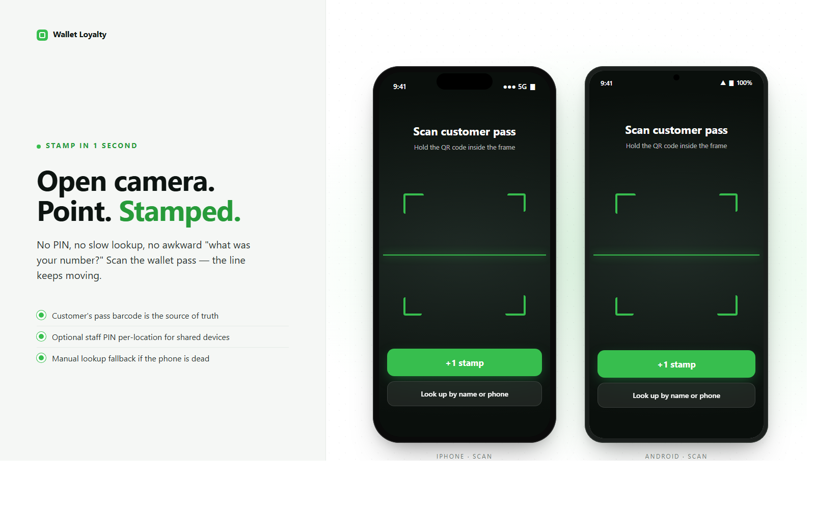 Wallet Loyalty customer card screenshot