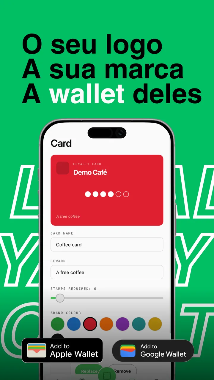 Personalização da marca do cartão