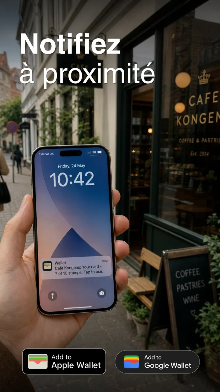 Notification sur écran verrouillé à proximité